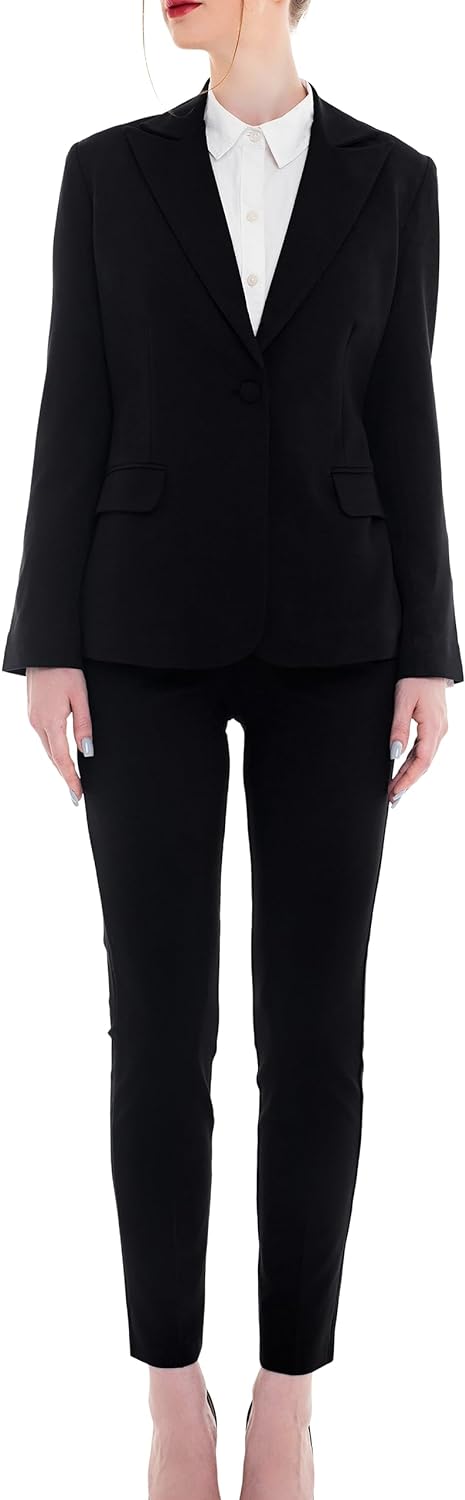 mary crafts, Jackets & Coats, New Marycrafts Womens Business Blazer Pant  Suit Set For Work Size 6 Black