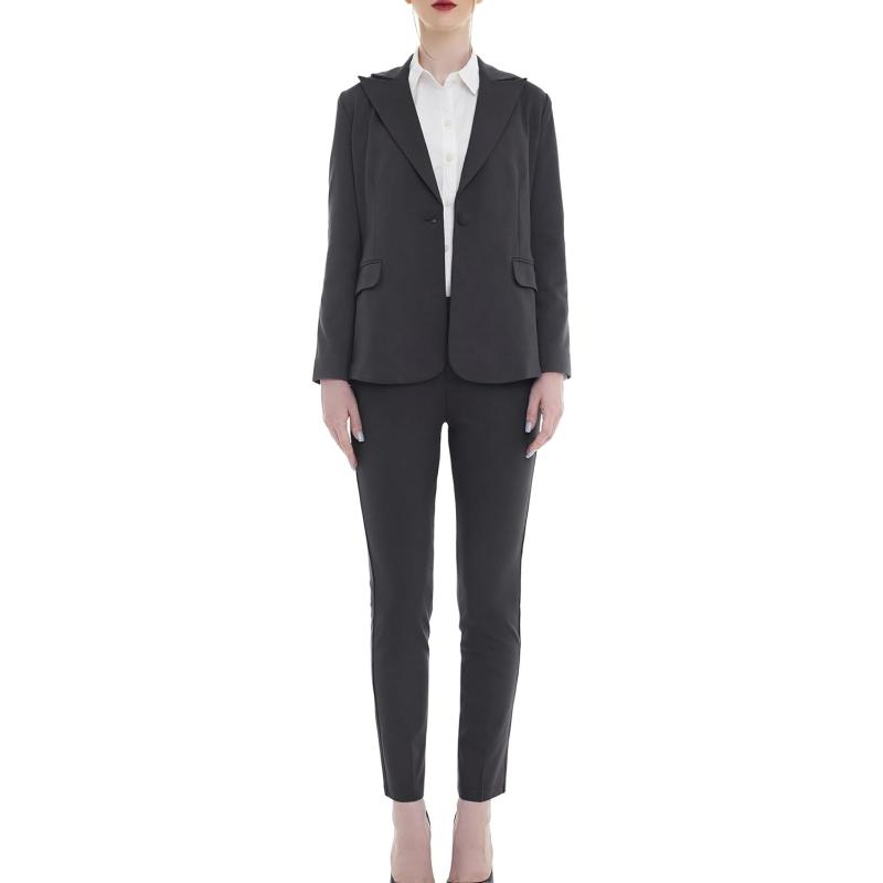  Marycrafts Women's Business Blazer Pant Suit Set for Work 0  Black : Clothing, Shoes & Jewelry
